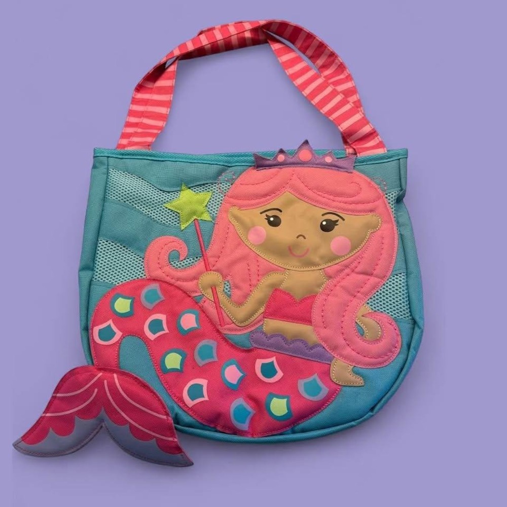 Stephen Joseph Kids Mermaid Beach Travel Mesh‎ Tote Bag